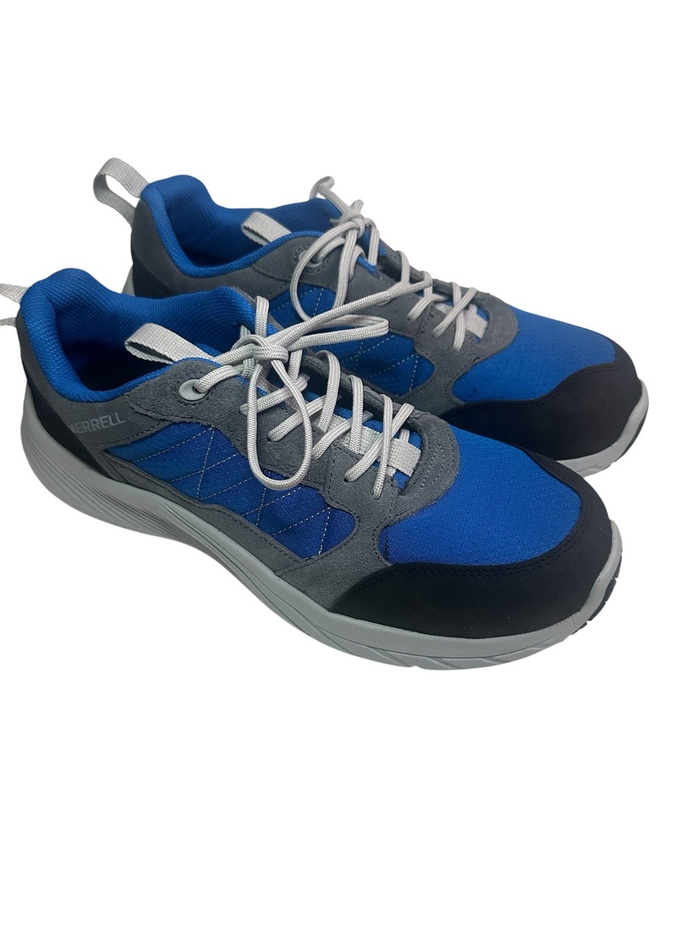 Merrell Mens Work Alpine Blue Gray Safety Toe Slip Resistant Shoes Size 9.5 US